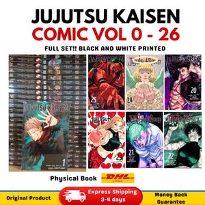 Jujutsu Kaisen Manga English Completed Full Set Vol 0-26 by Gege Akutami Comics, DHL Express, Comic Lover, Physical Book, Fast Shipping