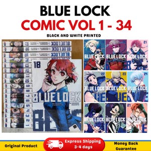 Blue Lock Manga Comic English Full Set Vol 1-34 by Yusuke Nomura, Comic Lover, DHL express, Physical Book, 34 Full Series