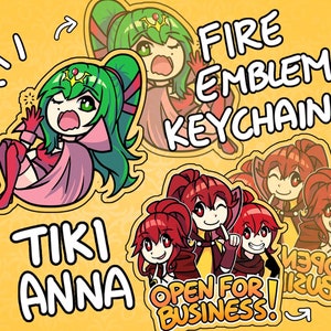 Fire Emblem Tiki and Anna Double-Sided Keychains