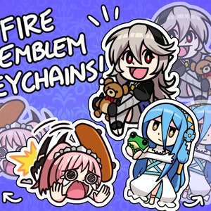 Fire Emblem Corrin, Felicia, and Azura Double-Sided Keychains