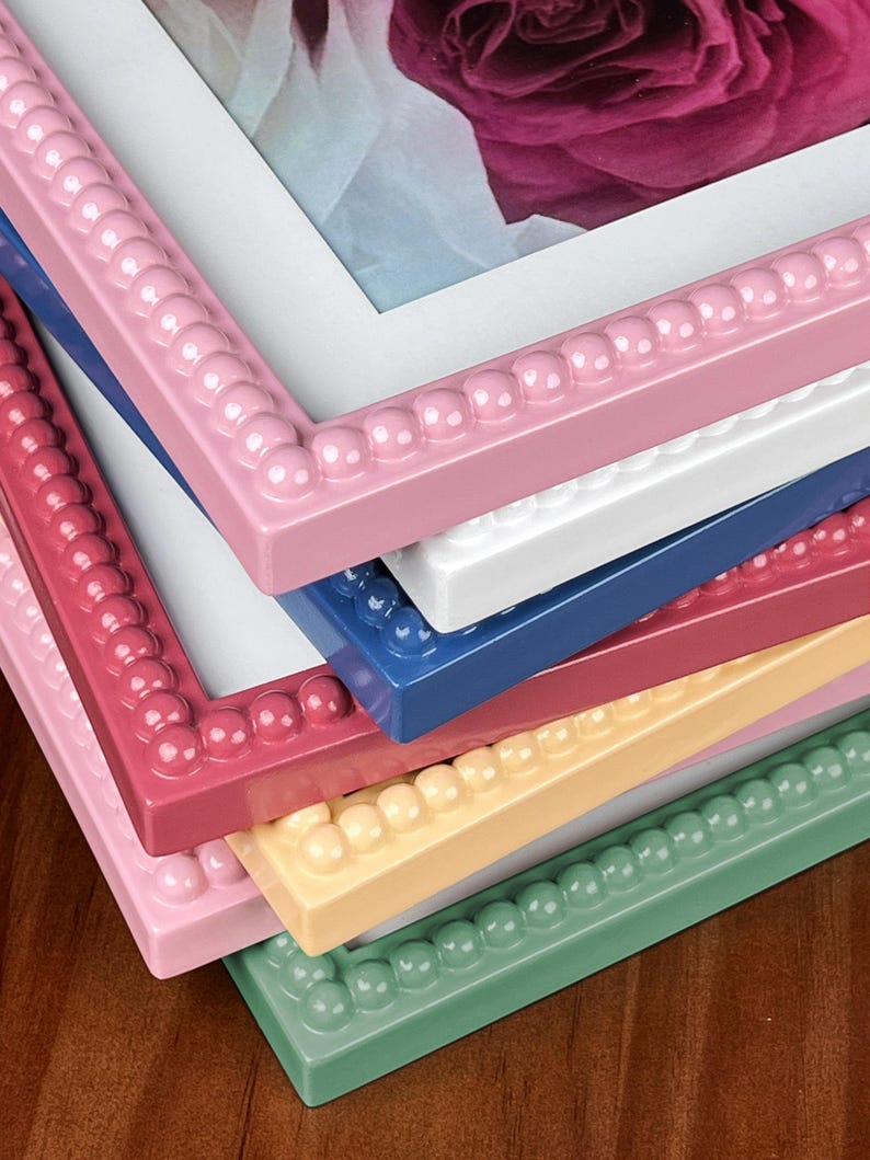 Colorful Wooden Bobbin Frame,4x6 Bobbin Range Picture Frame Photo Print