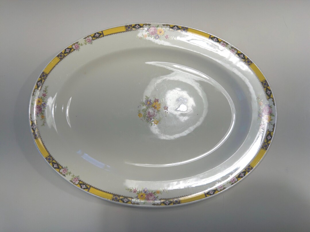 Vintage Edwin M. Knowles 13.5 Inch Serving Platter, Pattern 402 E1 ...