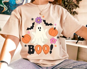 Boo Pumpkin Ghost PNG Tshirt Sublimation