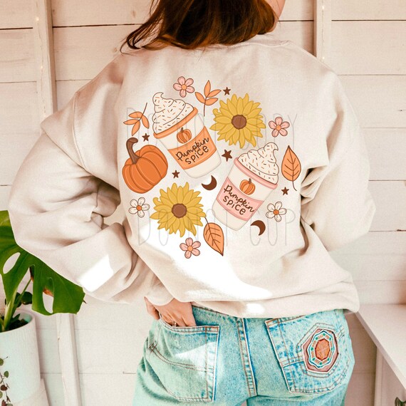 Pumpkin Spice Sunflower PNG Tshirt Sublimation