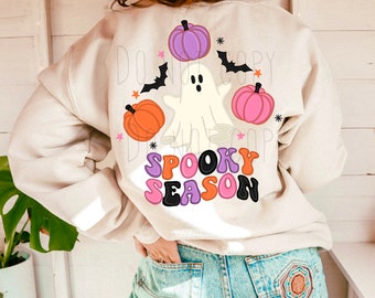 Spooky Season Ghost PNG Tshirt Sublimation