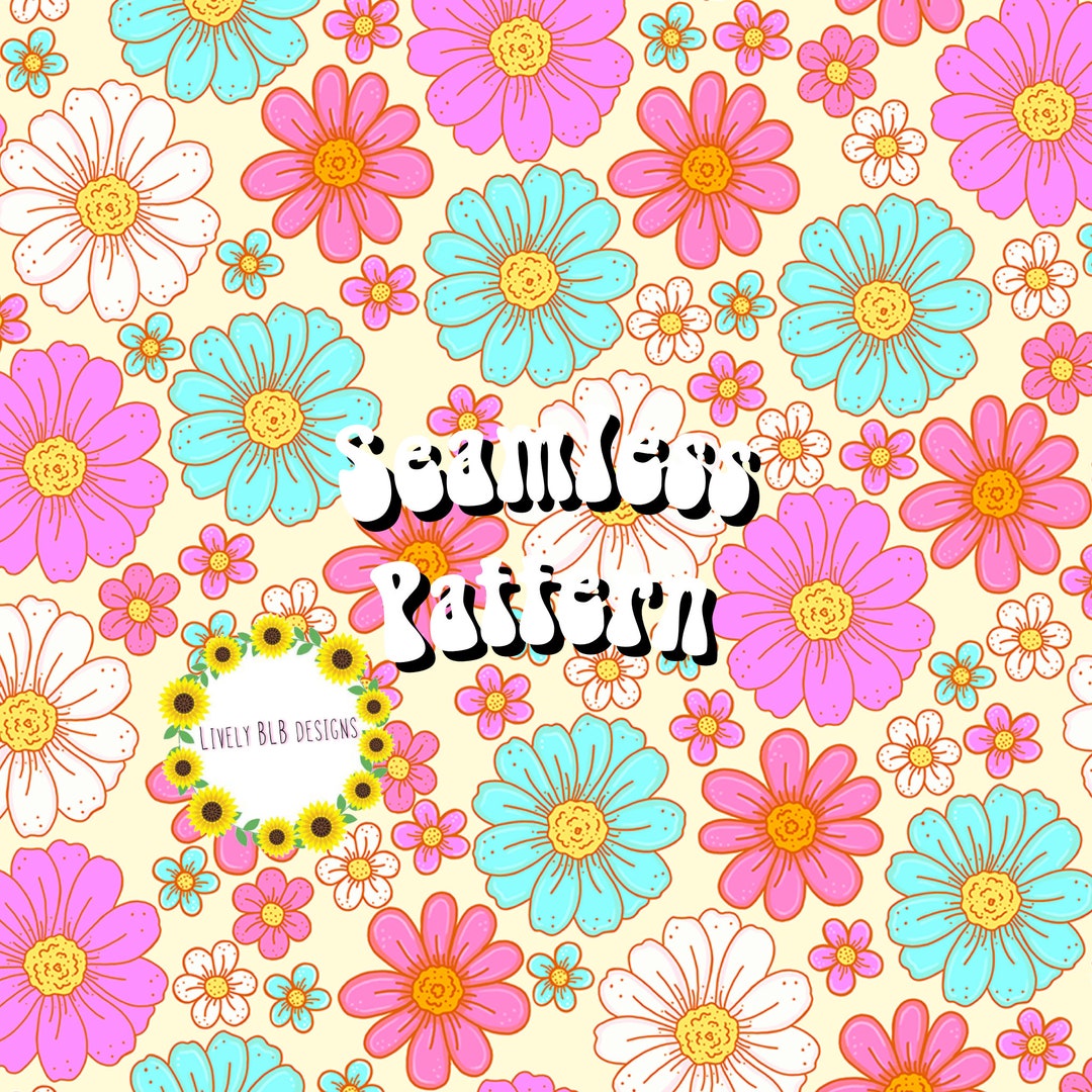 Spring Floral Repeating Seamless Pattern File Design - Etsy