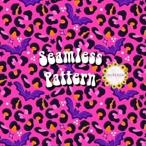 Leopard Bats Repeating Seamless Pattern File Design