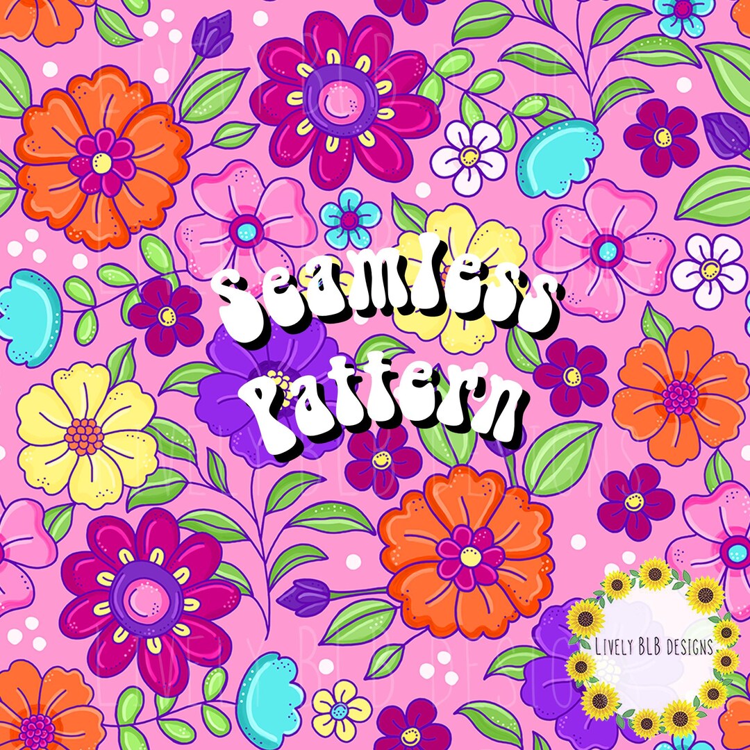 Repeat Pattern Design Pink Floral Pink Repeating Seamless Pattern File Design - Etsy