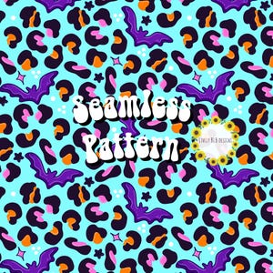 Leopard Bats Repeating Seamless Pattern File Design