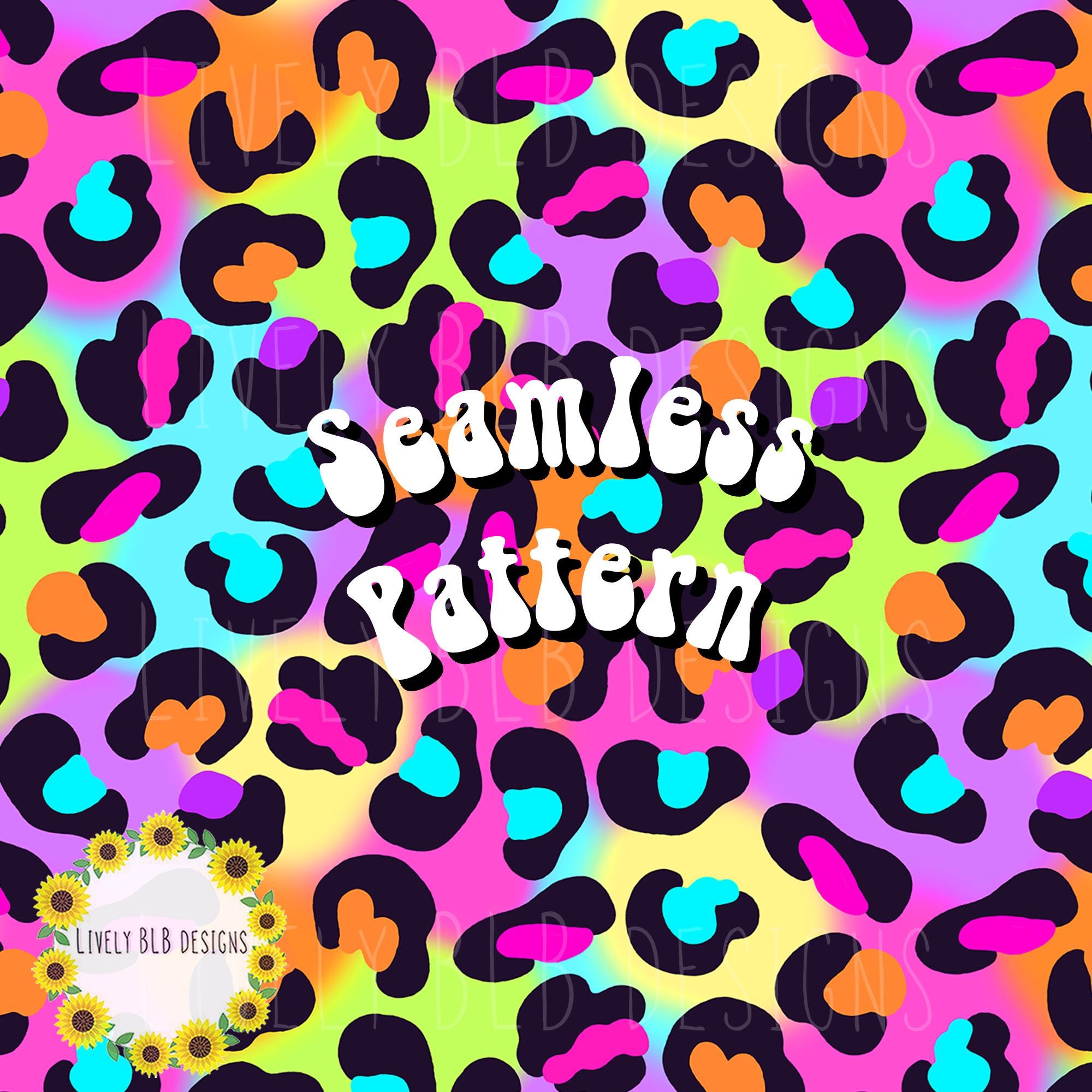 Rainbow Leopard Repeating Seamless Pattern File Design - Etsy