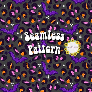 Leopard Bats Repeating Seamless Pattern File Design