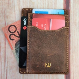 Slim Leather Card Holder - Handmade - Cardholder Wallet - Minimalist Wallet