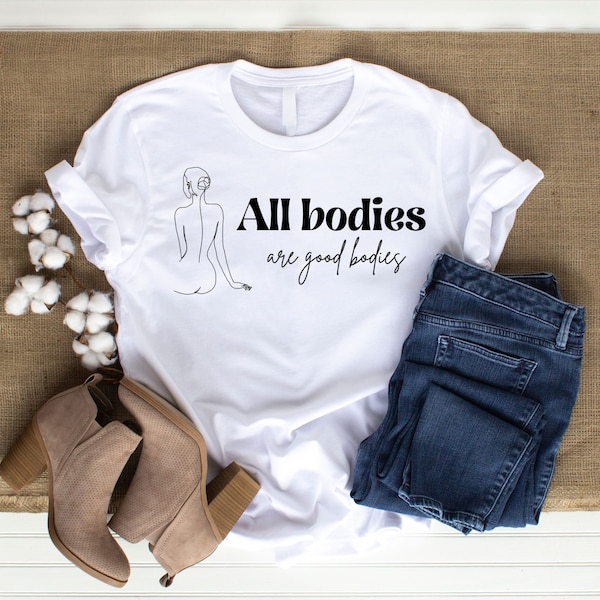 All bodies are good bodies SVG PNG | Body positivity svg png | Self love svg png | Women's body outline | Svg Png for Cricut Projects