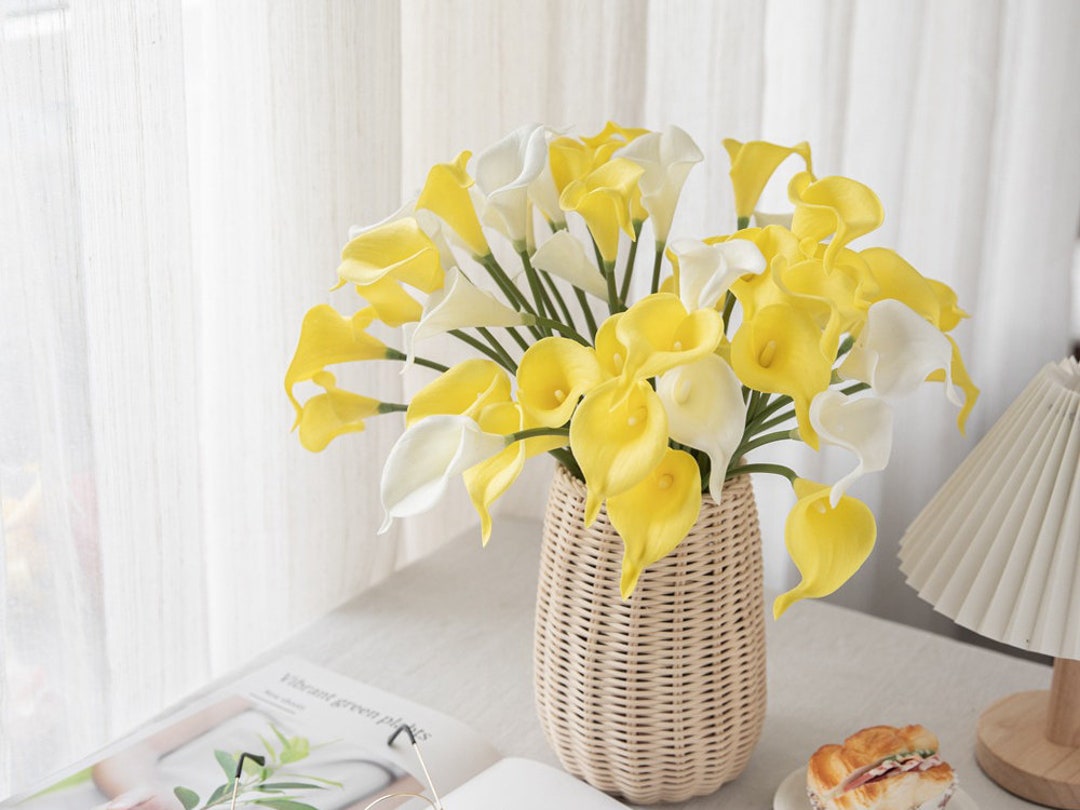 Artificial Calla Lily Stems, Fake Flower Craft, Fake Flower Greenery