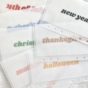 Holiday cash envelope bundle Cash stuffing envelope Christmas saving envelope simple holiday A6 envelope all in one