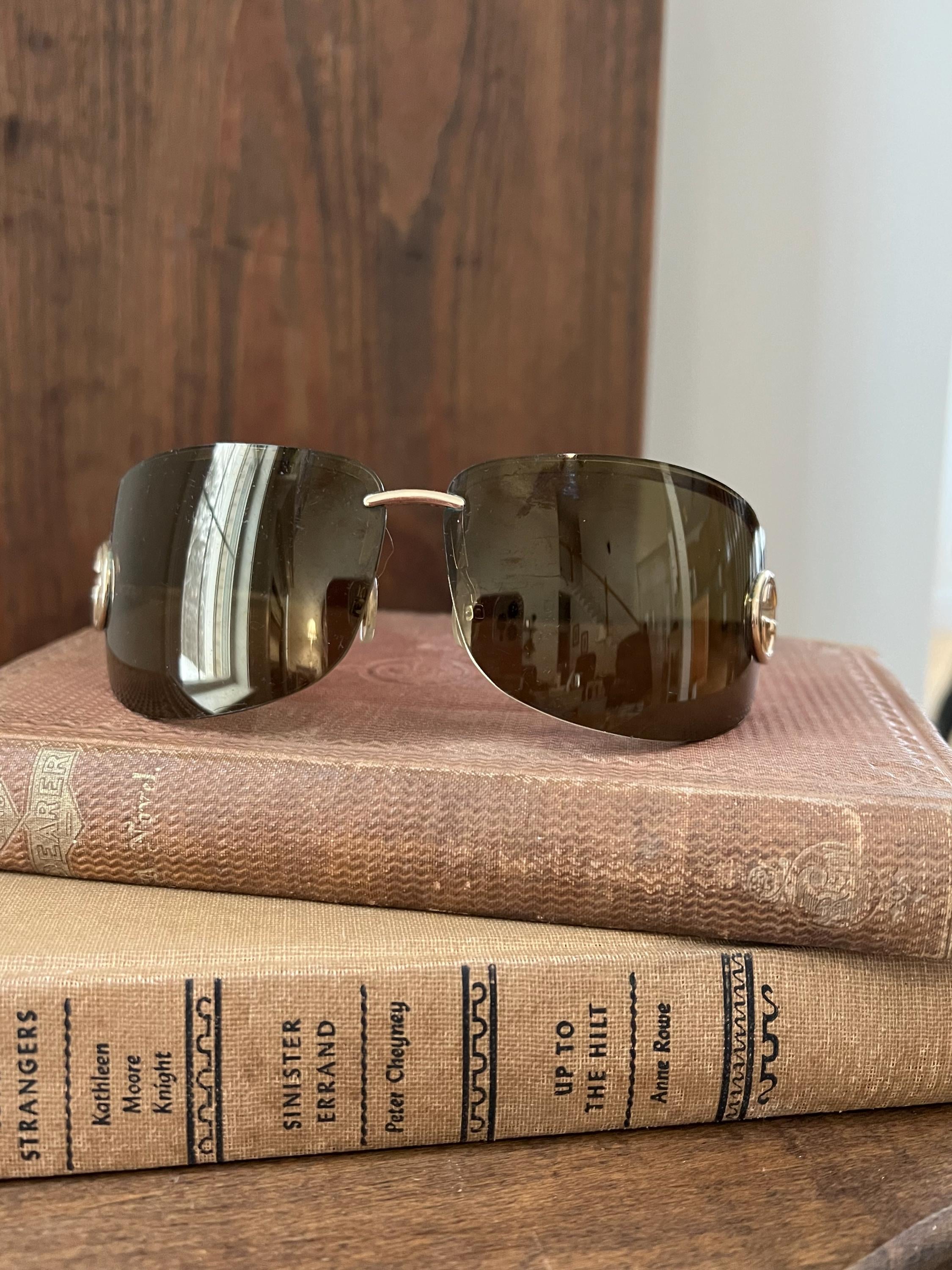 Y2K Vintage Gold GG Gucci Sunglasses - Etsy Canada