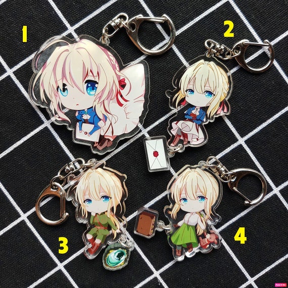 4 Style Anime Violet Evergarden Keychaingenshin Impact Etsy