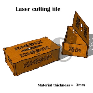 Laser Cut Tissue Box SVG 3mm