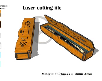 Laser Cut Pen Box SVG 3mm,4mm