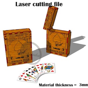 Caja de cartón cortada a láser SVG 3 mm-4 mm