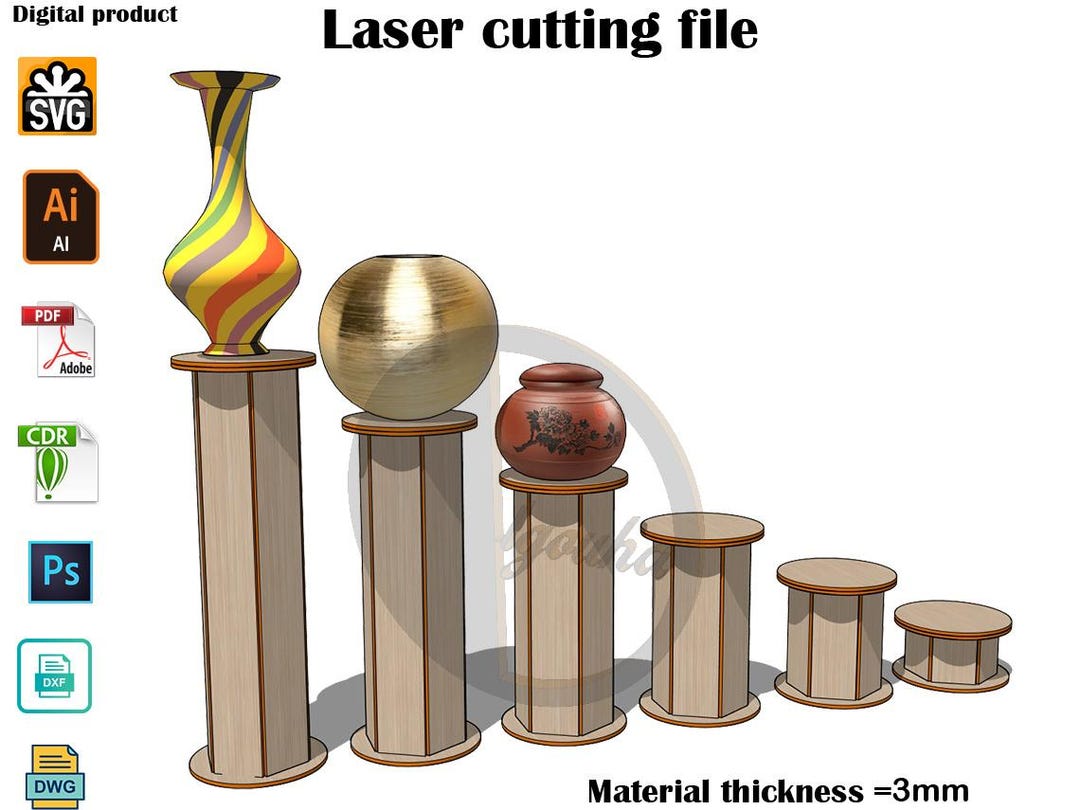 Retail Display Stand Single-level Stand 6 Sizes Square Countertop Riser ...