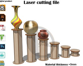 Retail Display Stand  Single-level Stand 6 sizes  Square Countertop Riser Display  Pedestal Display  Holder-Pillar 3mm