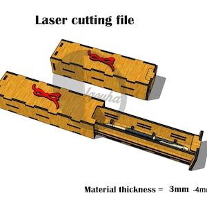 Laser Cut Pen & Gift Box 3mm-4mm