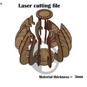 Laser Cut Candle Holder SVG Laser Cutting File zdjęcie 5