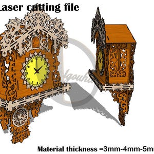 Horloge murale découpée au laser SVG 3 mm,4 mm,5 mm