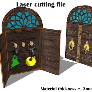 Laser cut Key hook door 3mm