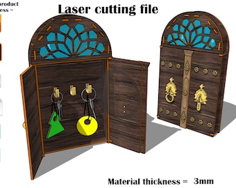 Laser cut Schlüsselanhänger Tür 3mm