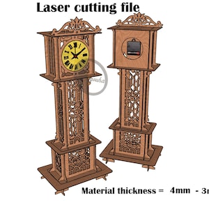 Reloj de pie cortado con láser de 3 mm a 4 mm