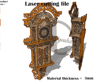 Laser cut Wall clock SVG 100cm-3mm