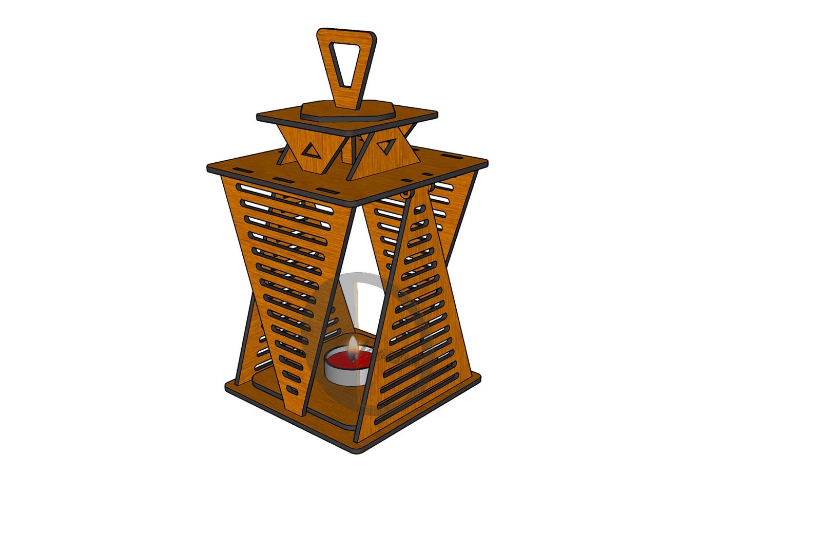 Lantern Candle Holder Laser Cut File Etsy