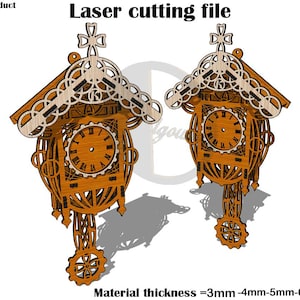 Laser Cut Cross Wall Clock Svg-3mm,4mm,5mm,6mm - Etsy