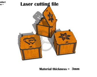 Laser cut Ring box SVG 3mm
