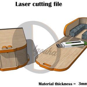 Laser cut USB BOX SVG 3mm