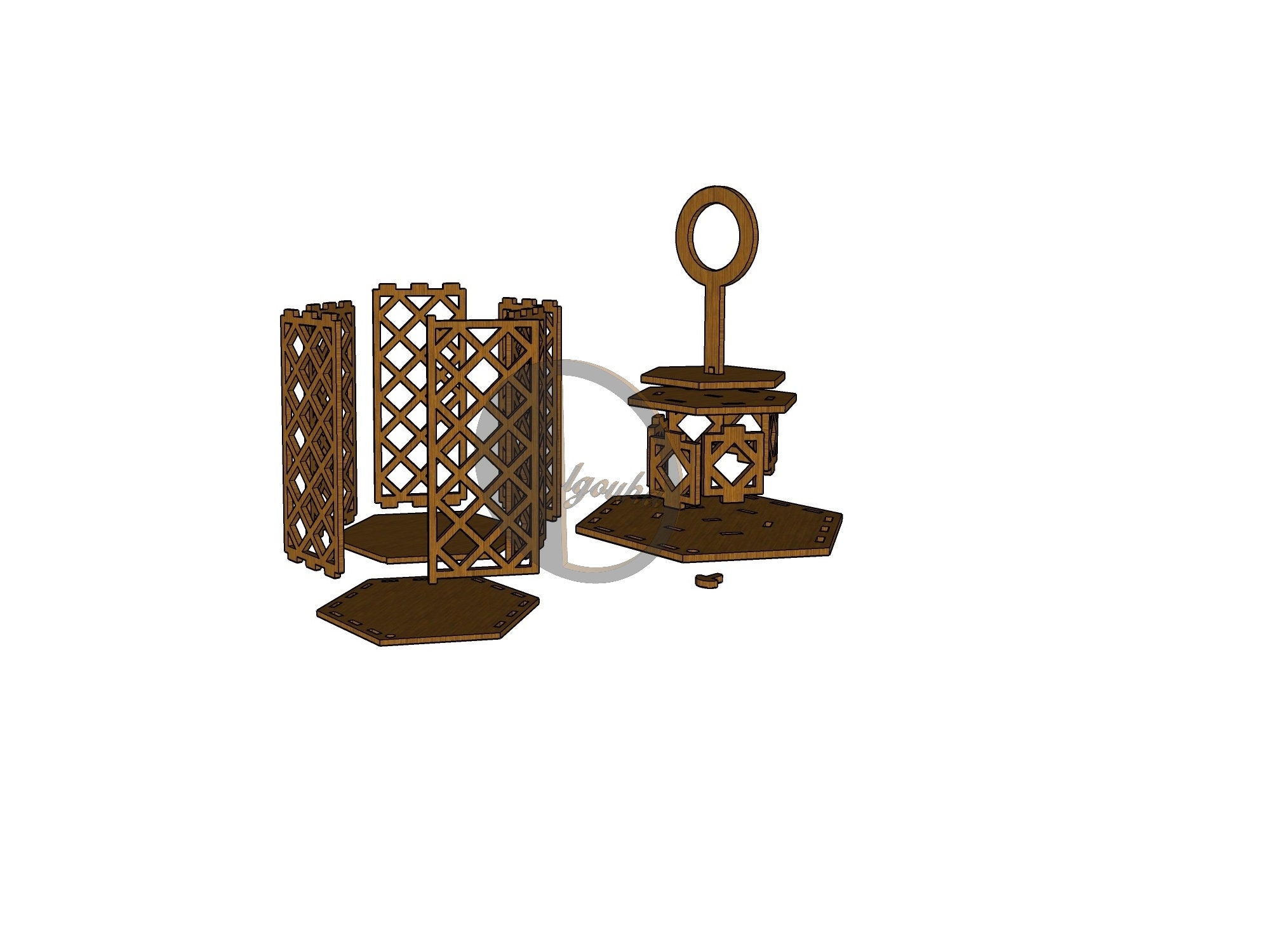 Lantern Candle Holder Laser Cut File Etsy