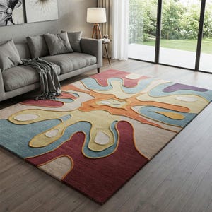 Abstract Rug
Colorful Modern Rug
Melting Design Rug
Rugs for Living Room
Wavy Area Rug
Blue Beige Red Rug
9x12 Large Rug
Designer Rug
Custom Size Rug
Colorful Rug
Natural Wool Rug
Hand Tufted Rug
Modern Tuft Rug