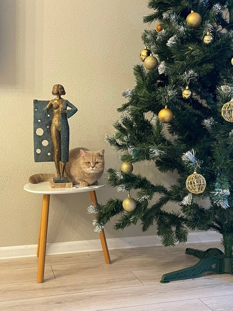 Antique Bronze Figurine Goddess Statue Handmade Sculpture Etsy