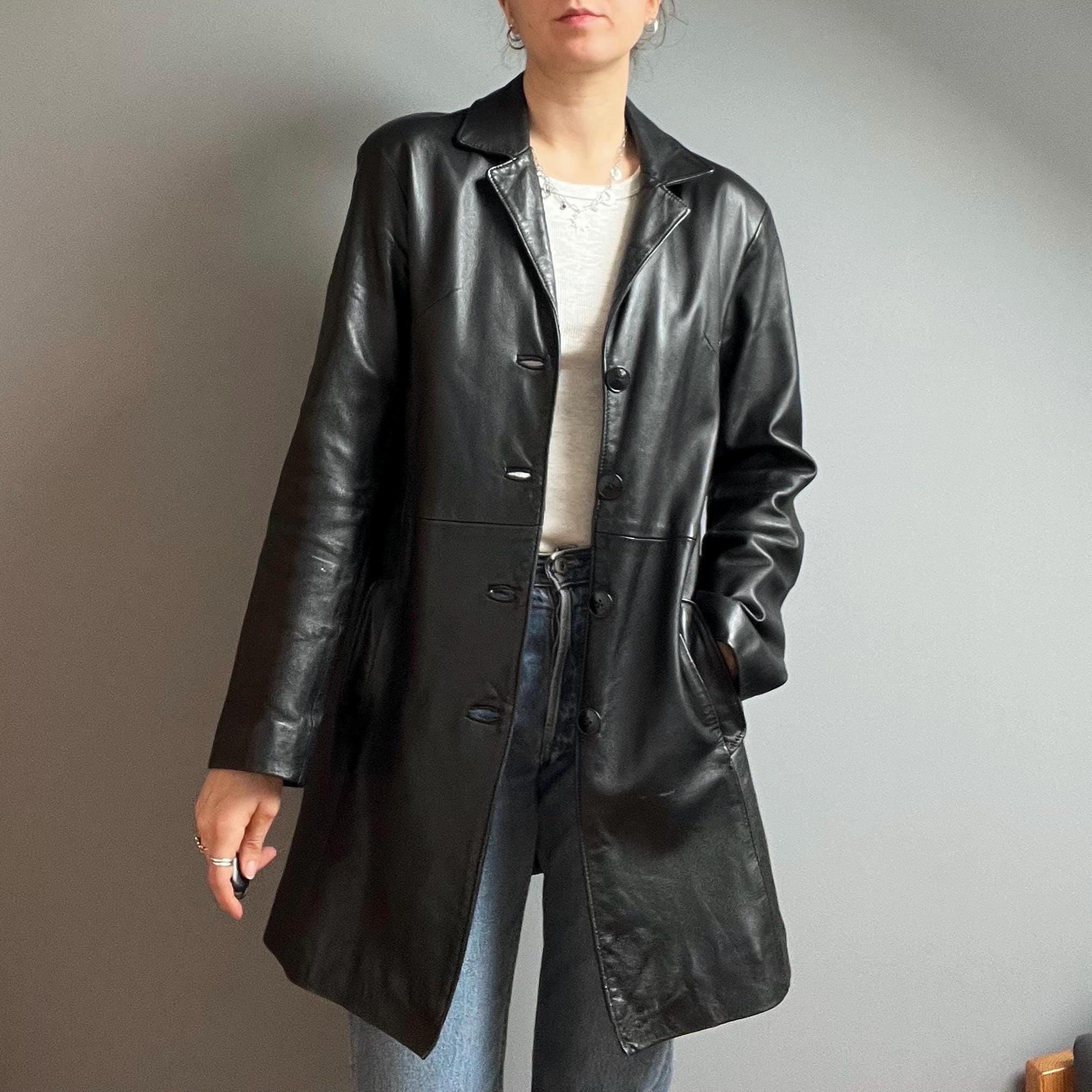 Donna Karan Leather Jacket - Etsy