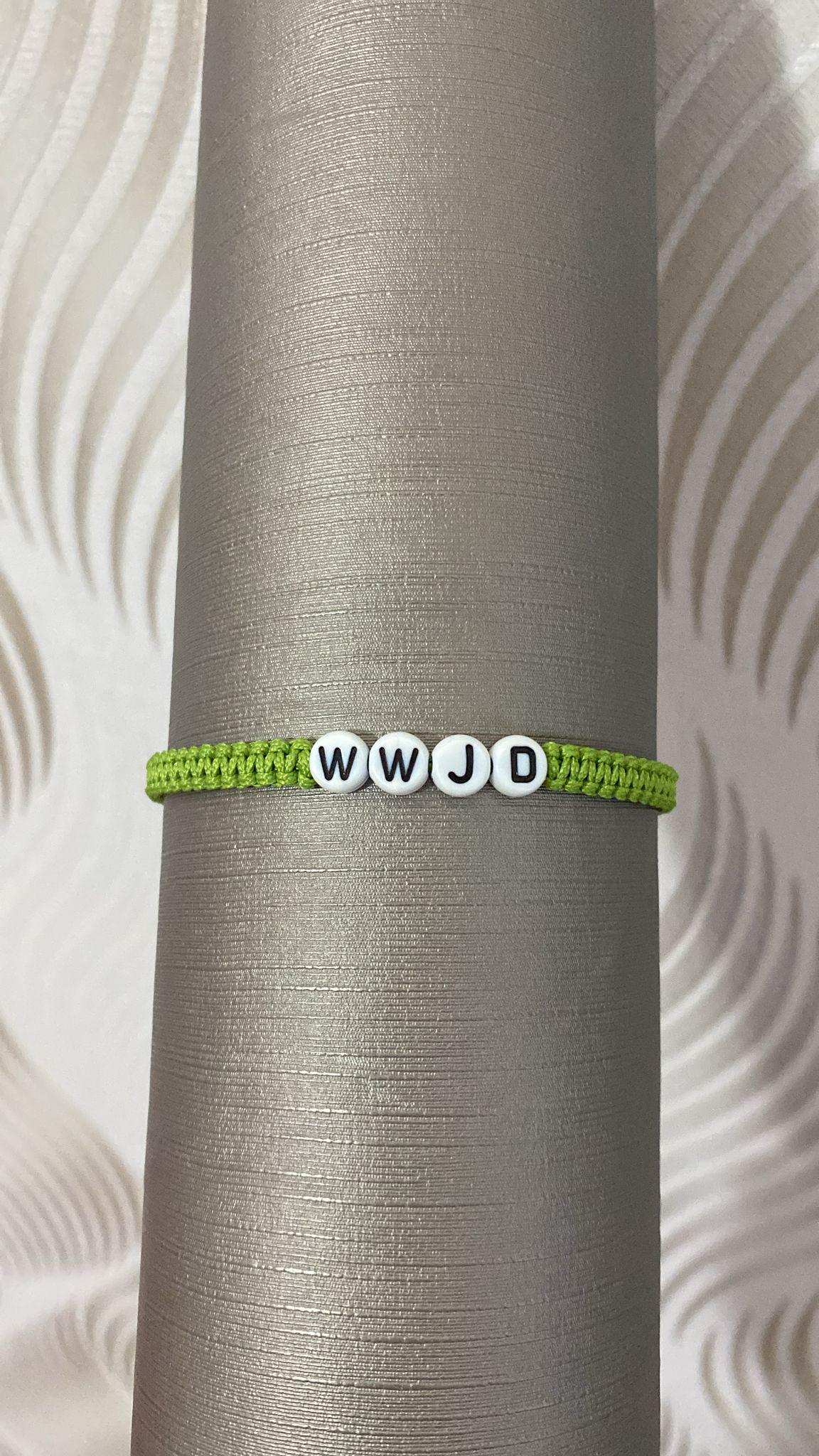Braccialetto in silicone personalizzabile con versetto biblico cristiano 'Cosa farebbe Gesù?' (WWJD) per uomo