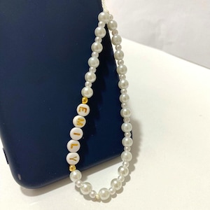Personalized Phone Charm, Name Phone Charm, Custom Phone Charm, Beaded Phone Charm with Name, Gift for Her/Him, Gift for Bride