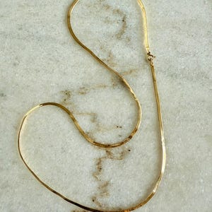 Estate 14k yellow gold 24&quot; herringbone necklace