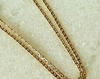 Vintage 14k Yellow Gold Flat Mariner Chain