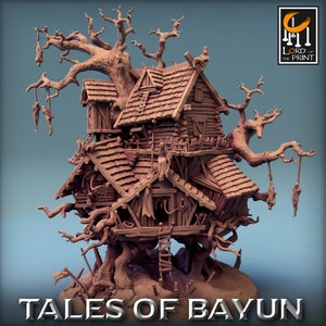 Baba yaga hut dnd mini dungeons and dragons terrain miniature