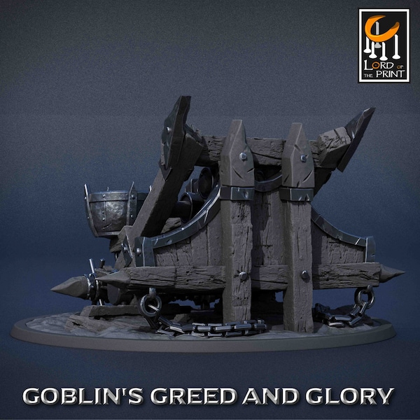 Goblin catapult dnd mini dungeons and dragons warmachine miniature