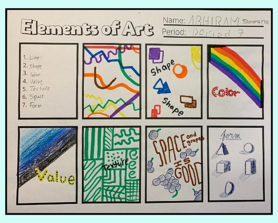 Elements of Art and Principles of Design Worksheets - Etsy