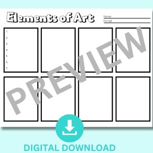 Elements of Art and Principles of Design Worksheets