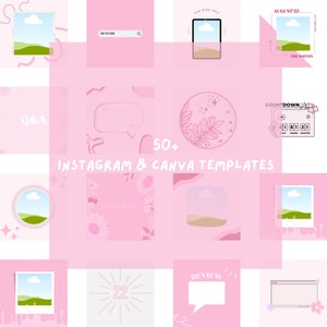 Instagram Post Templates Canva - Pink, for Instagram - Creative Instagram Templates - Canva Designs - Pretty in Pink